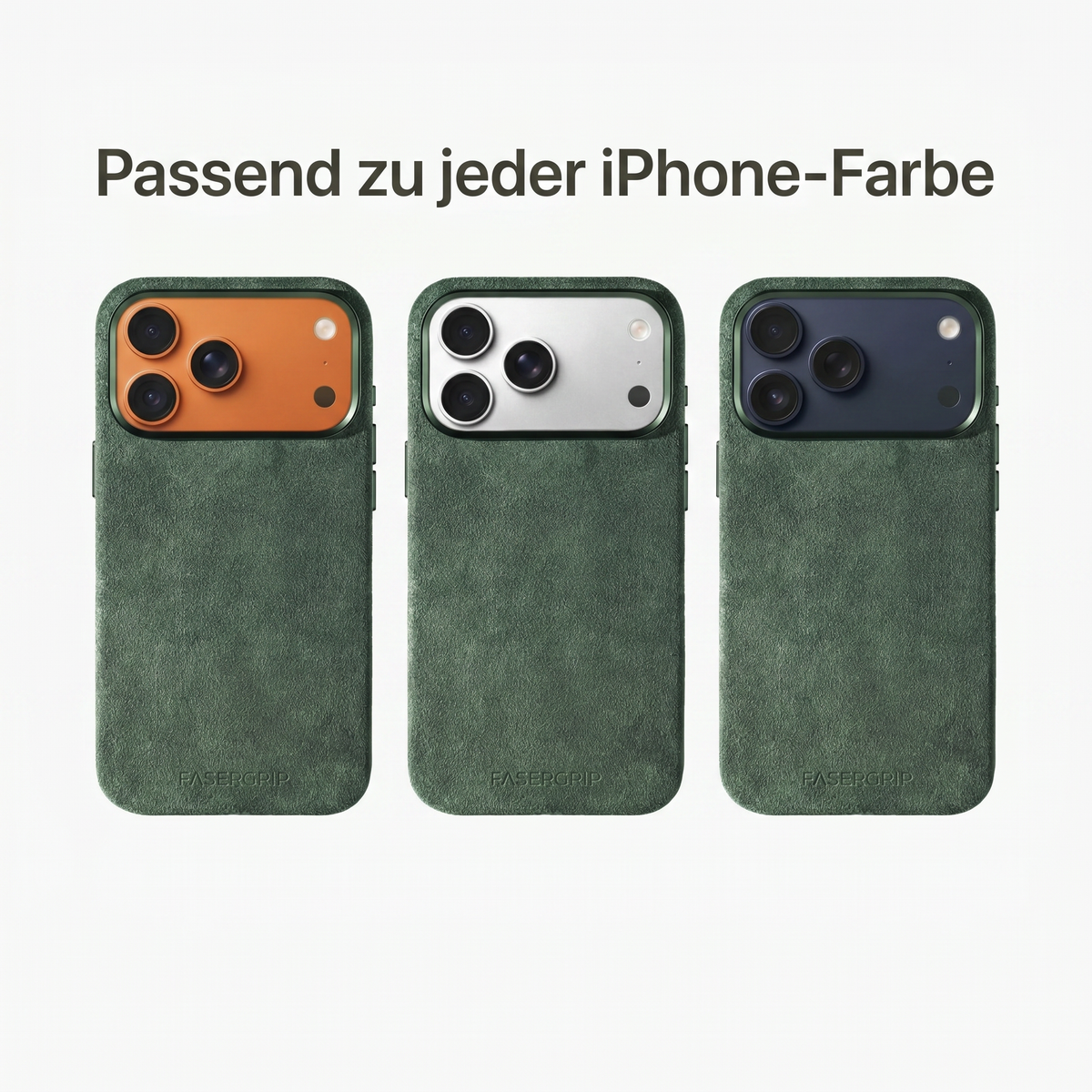 Alcantara Hülle - iPhone 17 Pro Max - Grün
